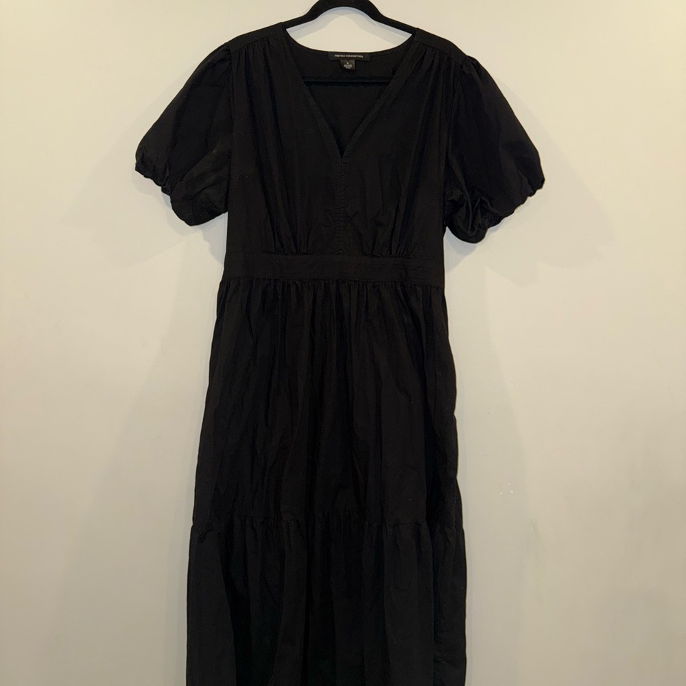 French Connection Black Midi Dress